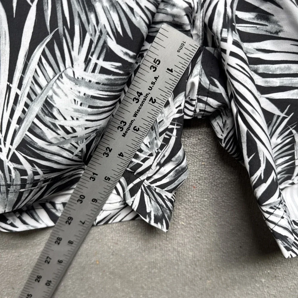 Fair Harbor Men's Black White Swim Trunks 34 Lined Recycled Stretch Board Shorts